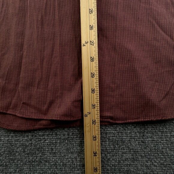 Scott Barber Button Up Shirt Men Large Red Check All Cotton Soft Long Sleeve - Picture 4 of 13